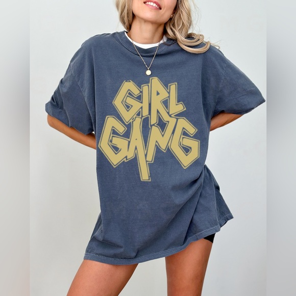 Comfort Colors Girl Gang Graffiti Graphic Tee Shirt - Picture 5 of 9